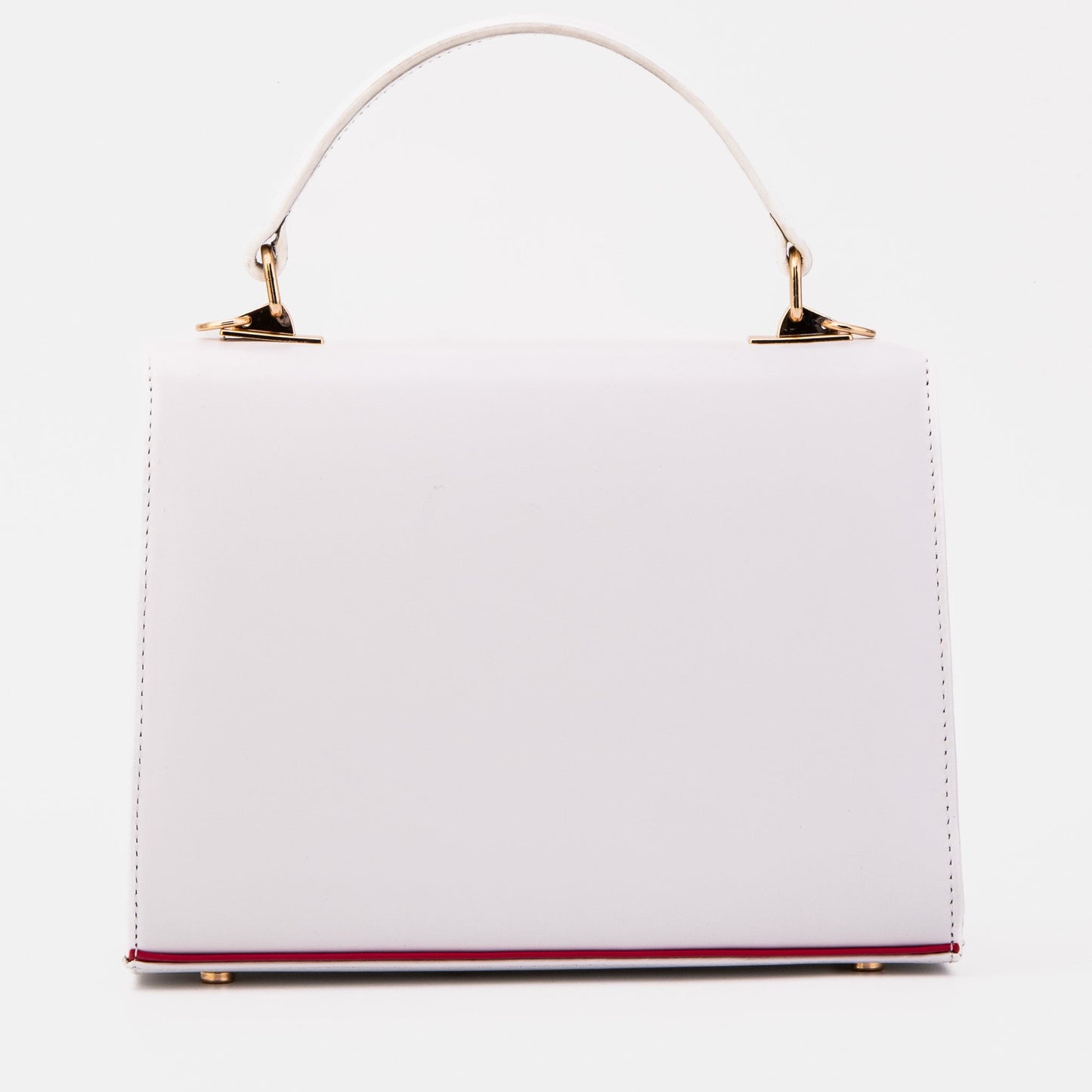 The Ege White Leather Handbag