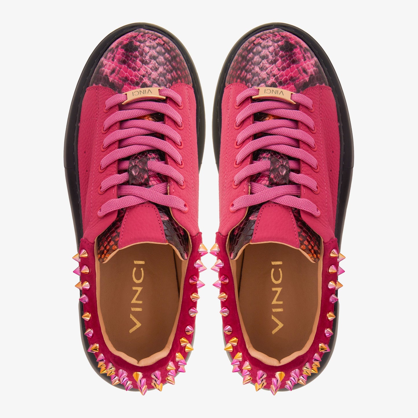 The Venezia Fuchsia Leather Women Sneaker
