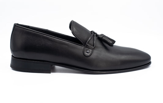 The Modica Black Leather Tassel Loafer Final Sale!