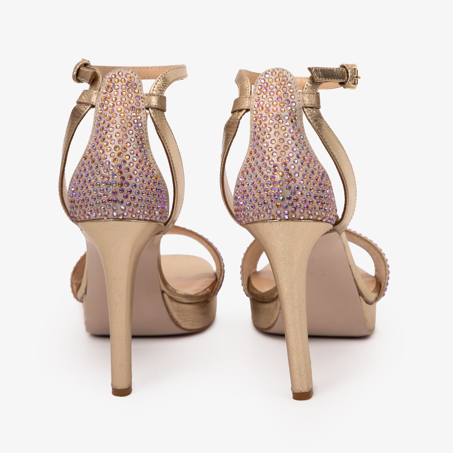 The Mars Platform Heel Gold Leather Women's Sandal