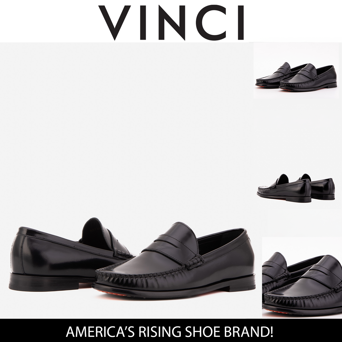 The Belmont Black Polished Leather Men Loafer