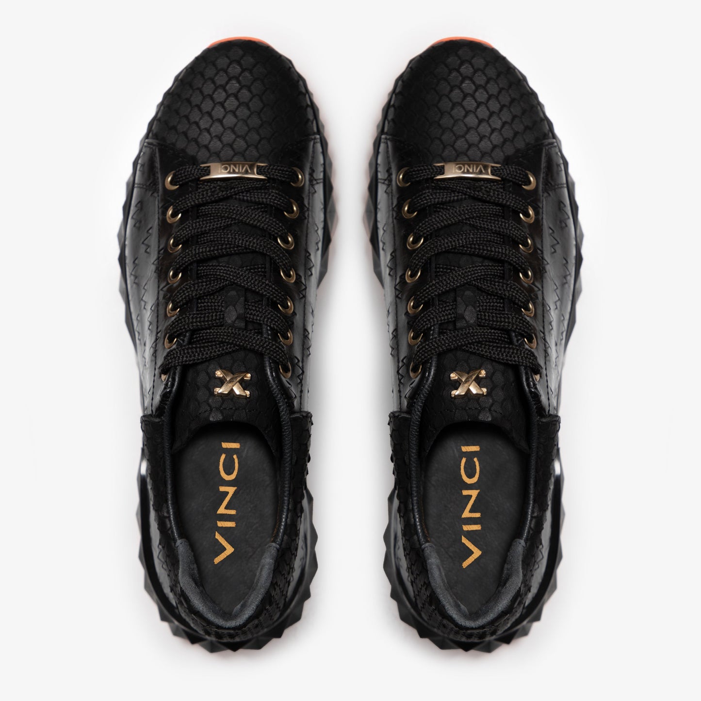 The Caesars Black Leather  Men Sneaker