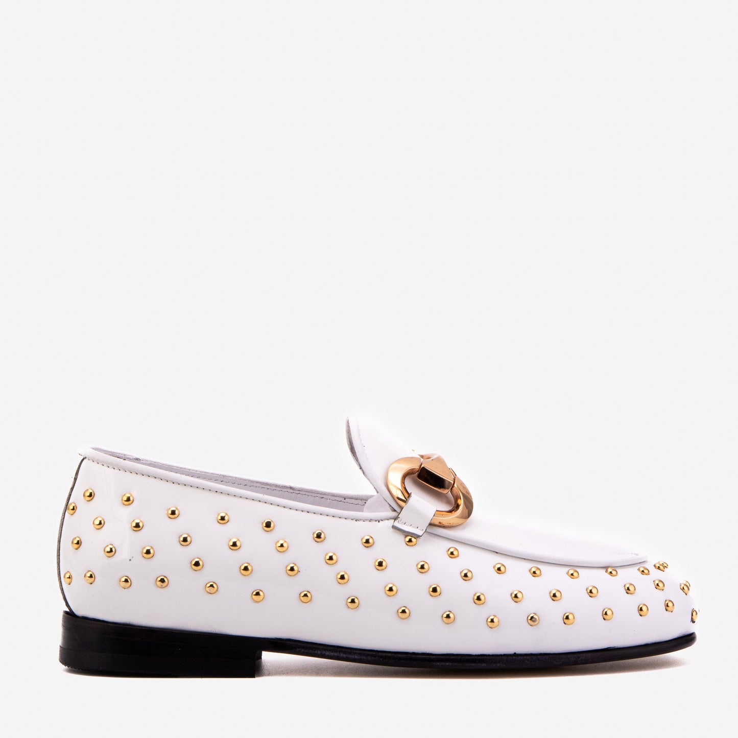 The Jupiter  Shoe White Spike Leather  Bit Dress Loafer Limited Edition Women  Shoe