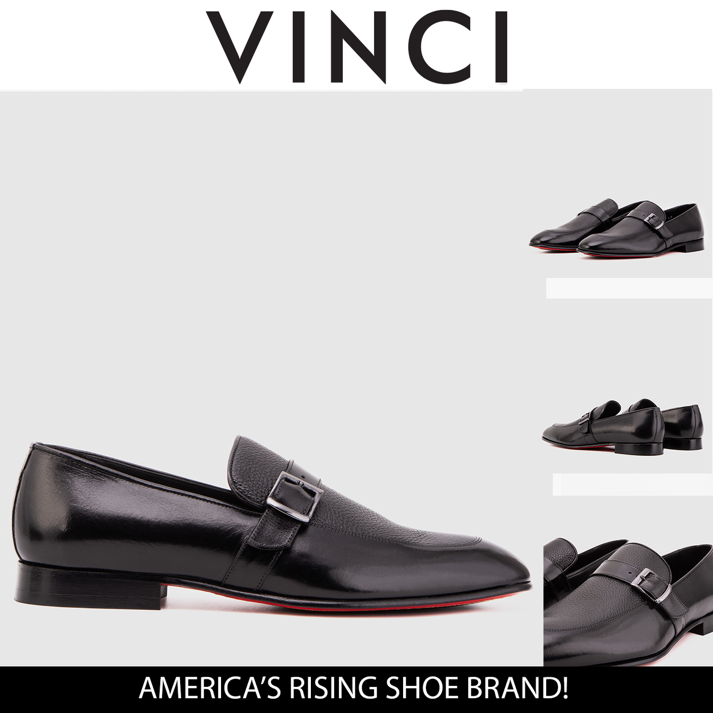 The Marquez Black Baby Buffalo & Deer Leather Loafer Men Shoe