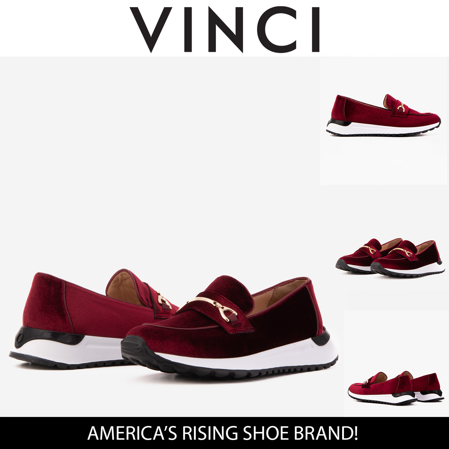 The Milan Burgundy Leather Women Sneaker