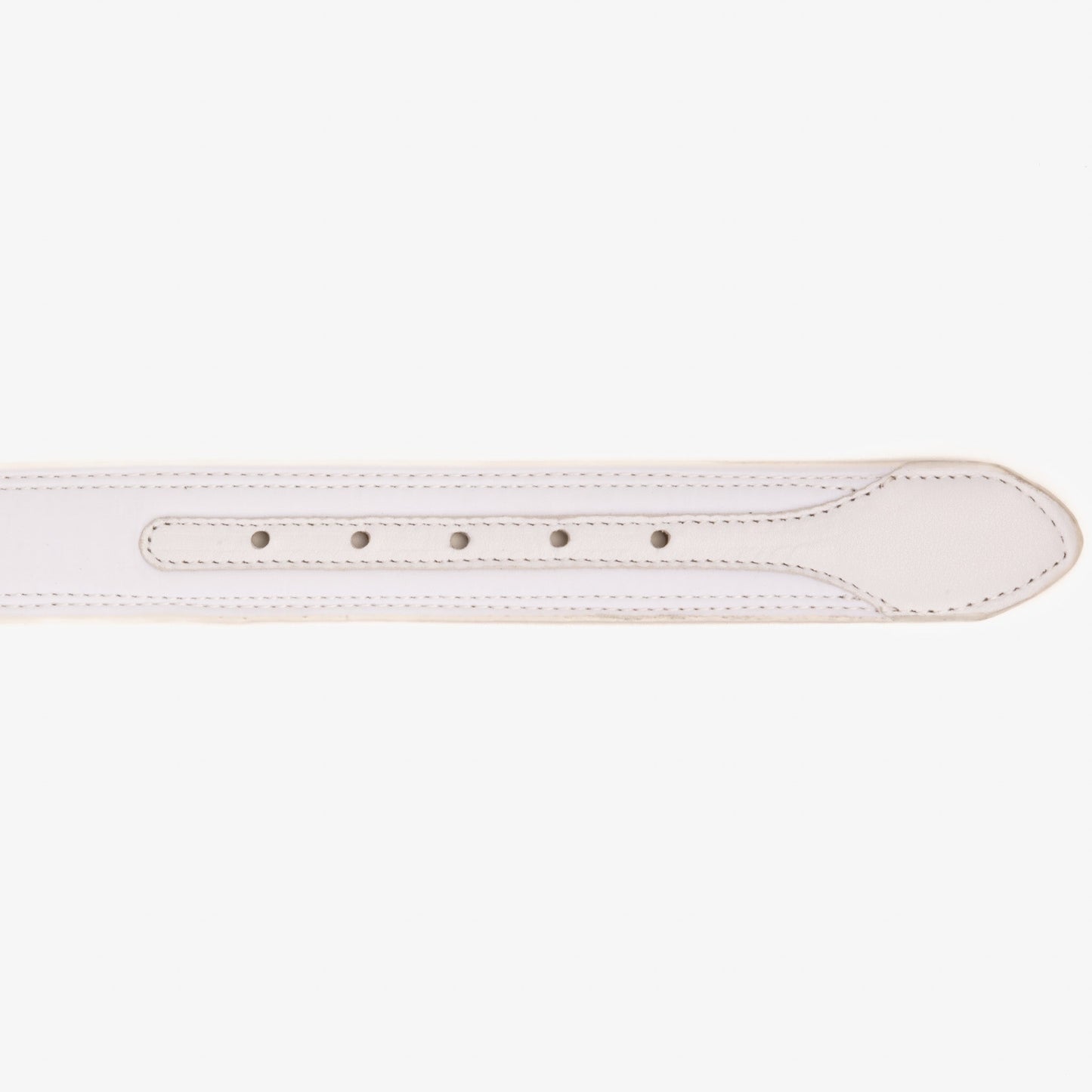 The Lexington White Leather Belt