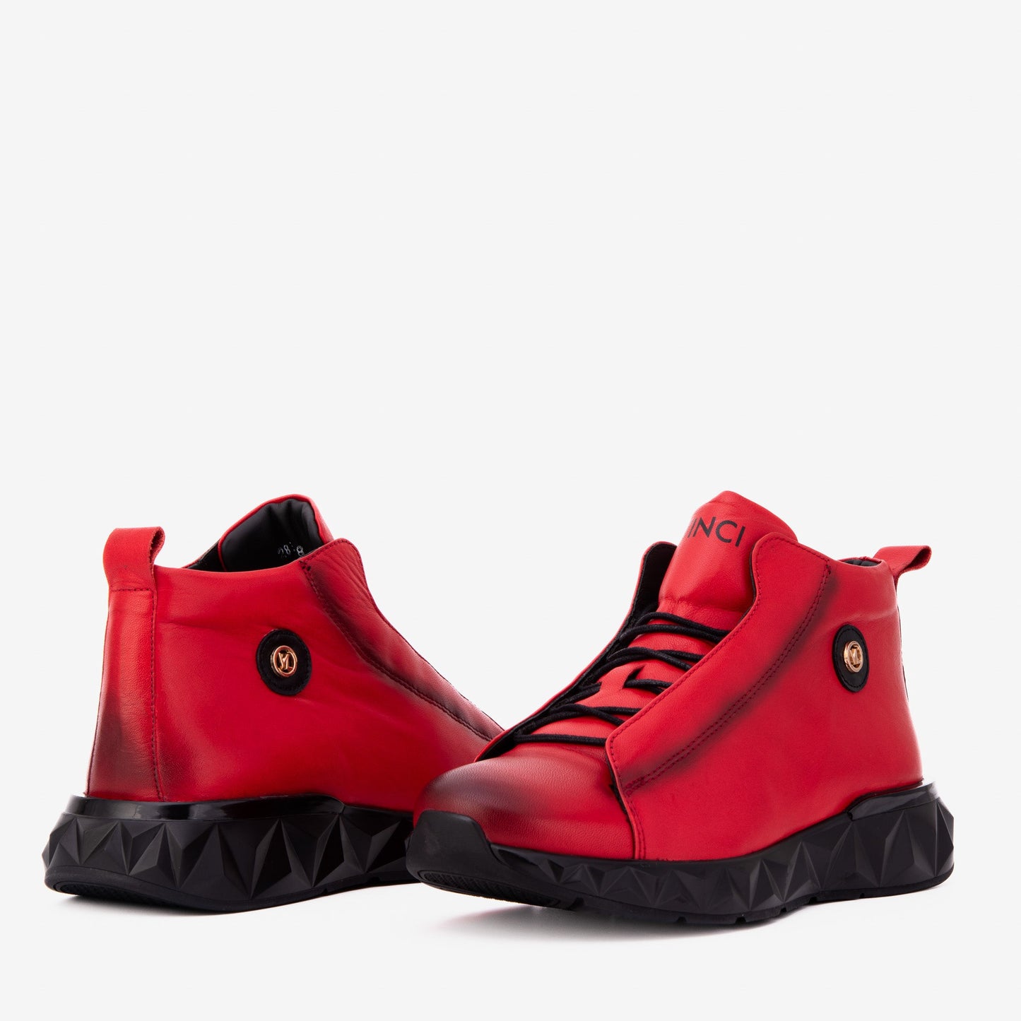 The Vertex Red Leather Men's Sneaker