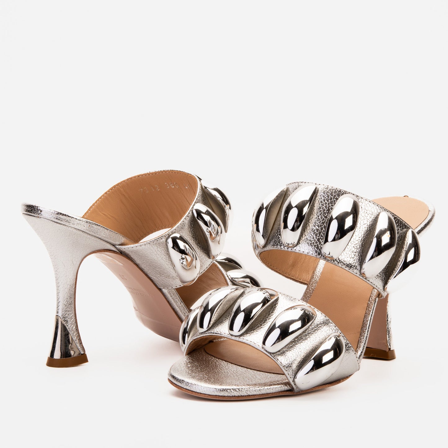 The Eclipse Silver Leather Women Sandal