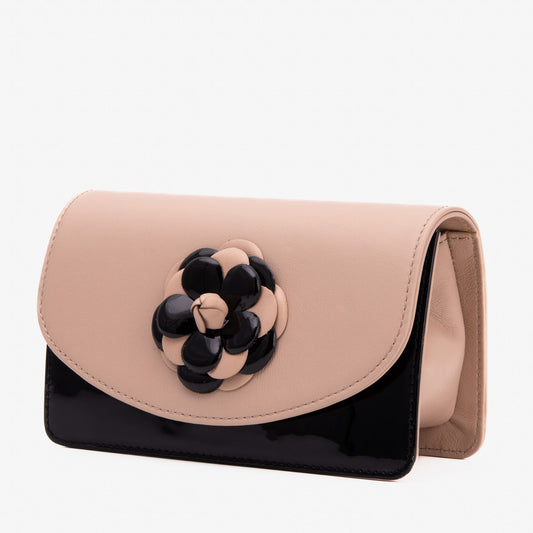 The Diva Beige Leather Handbag