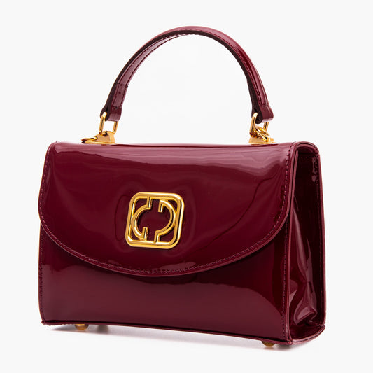 The Rosalinda Burgundy Leather Handbag