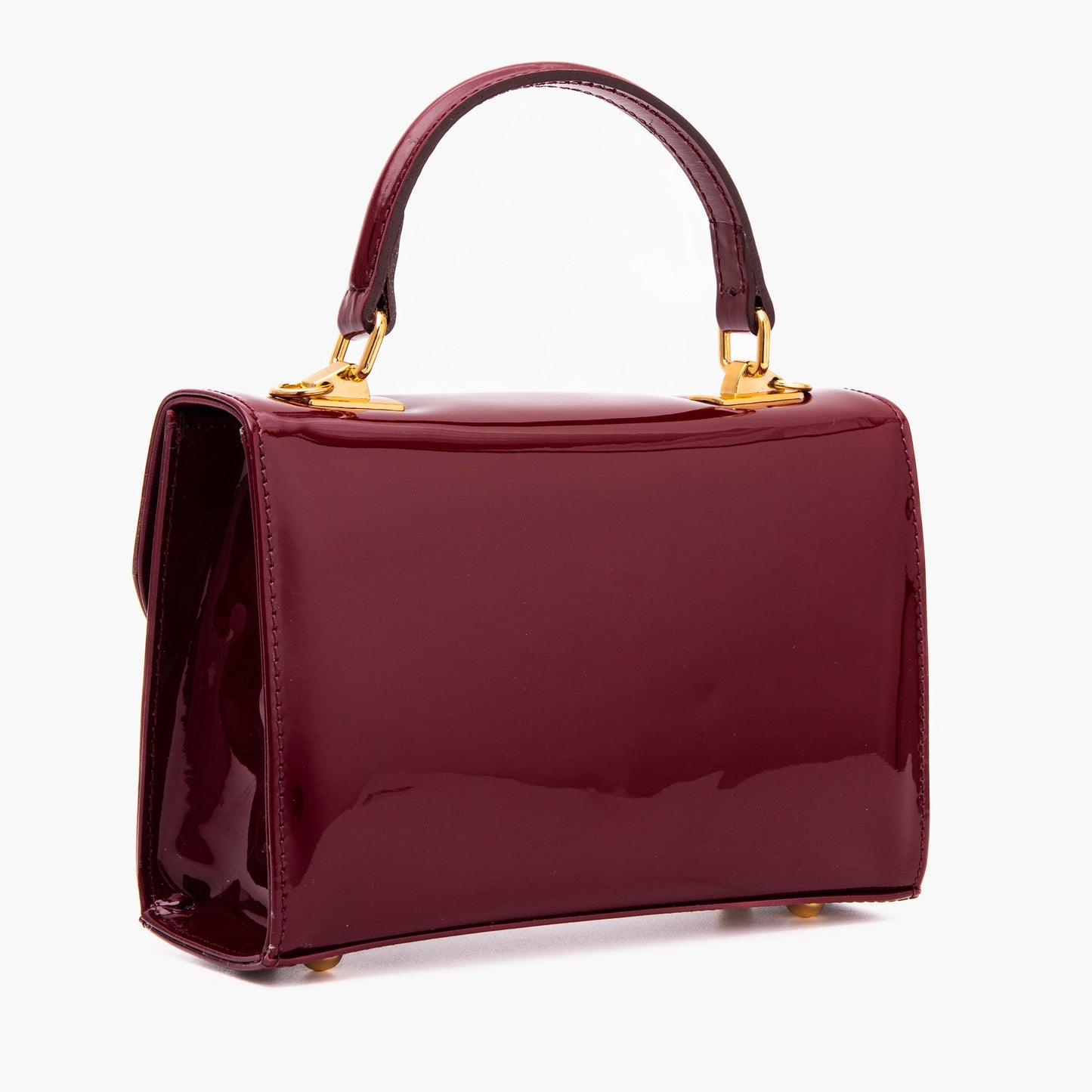 The Rosalinda Burgundy Leather Handbag