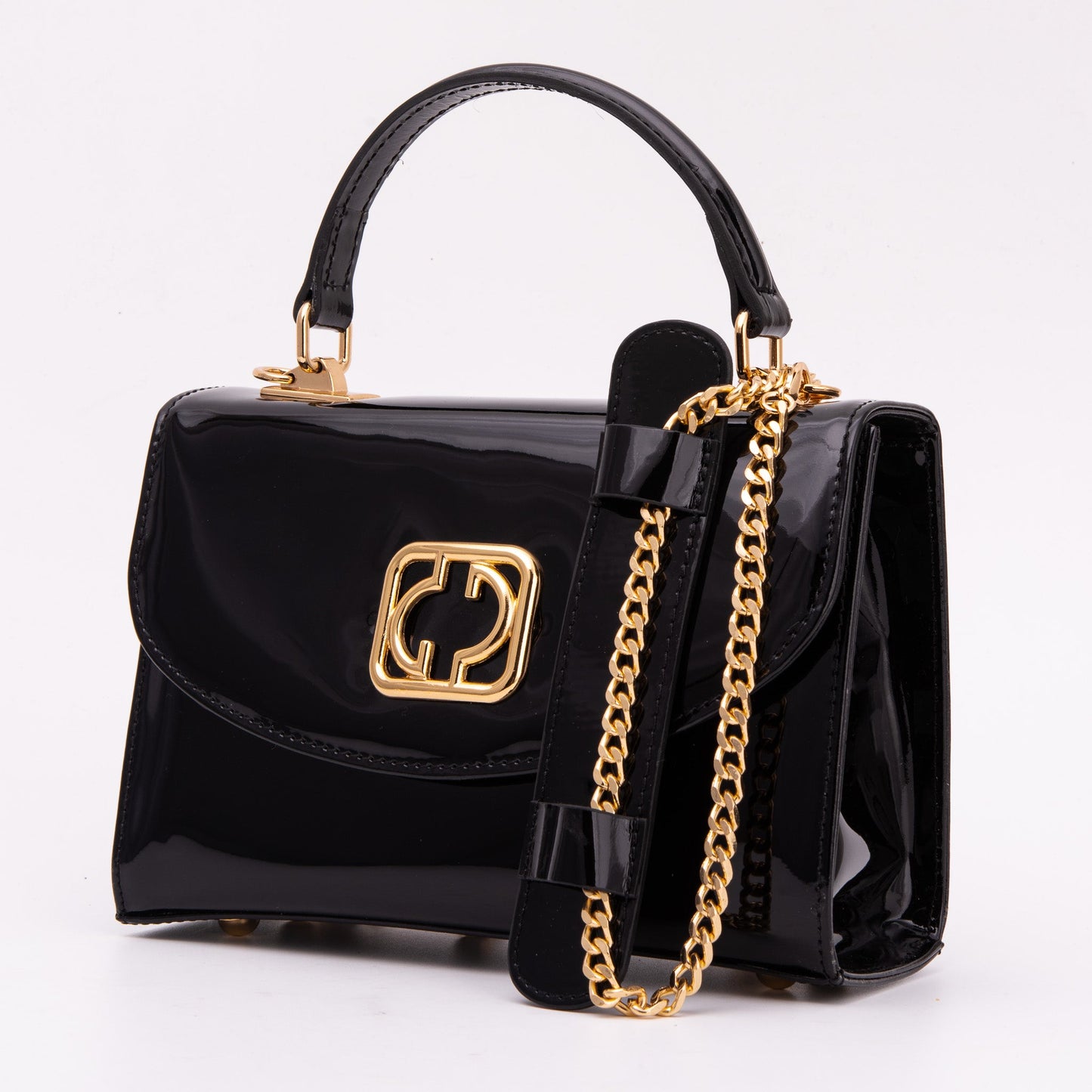 The Rosalinda Black Leather Handbag