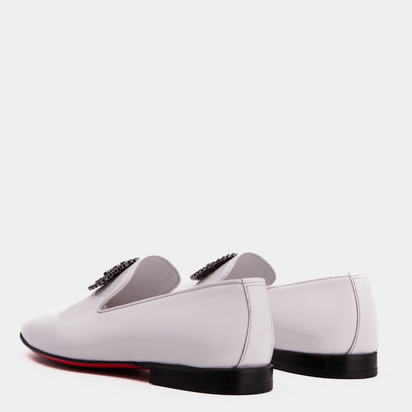 The Pombe White Patent Leather Dress Slip-on Loafer Men Shoe