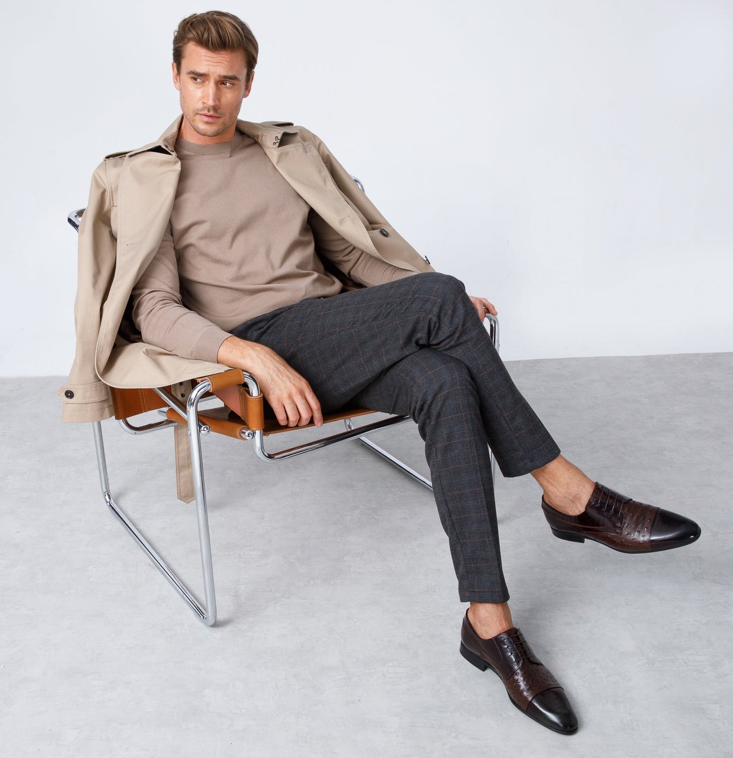 The Monterrey Brown Cap Toe Derby Men Shoe  Final Sale!