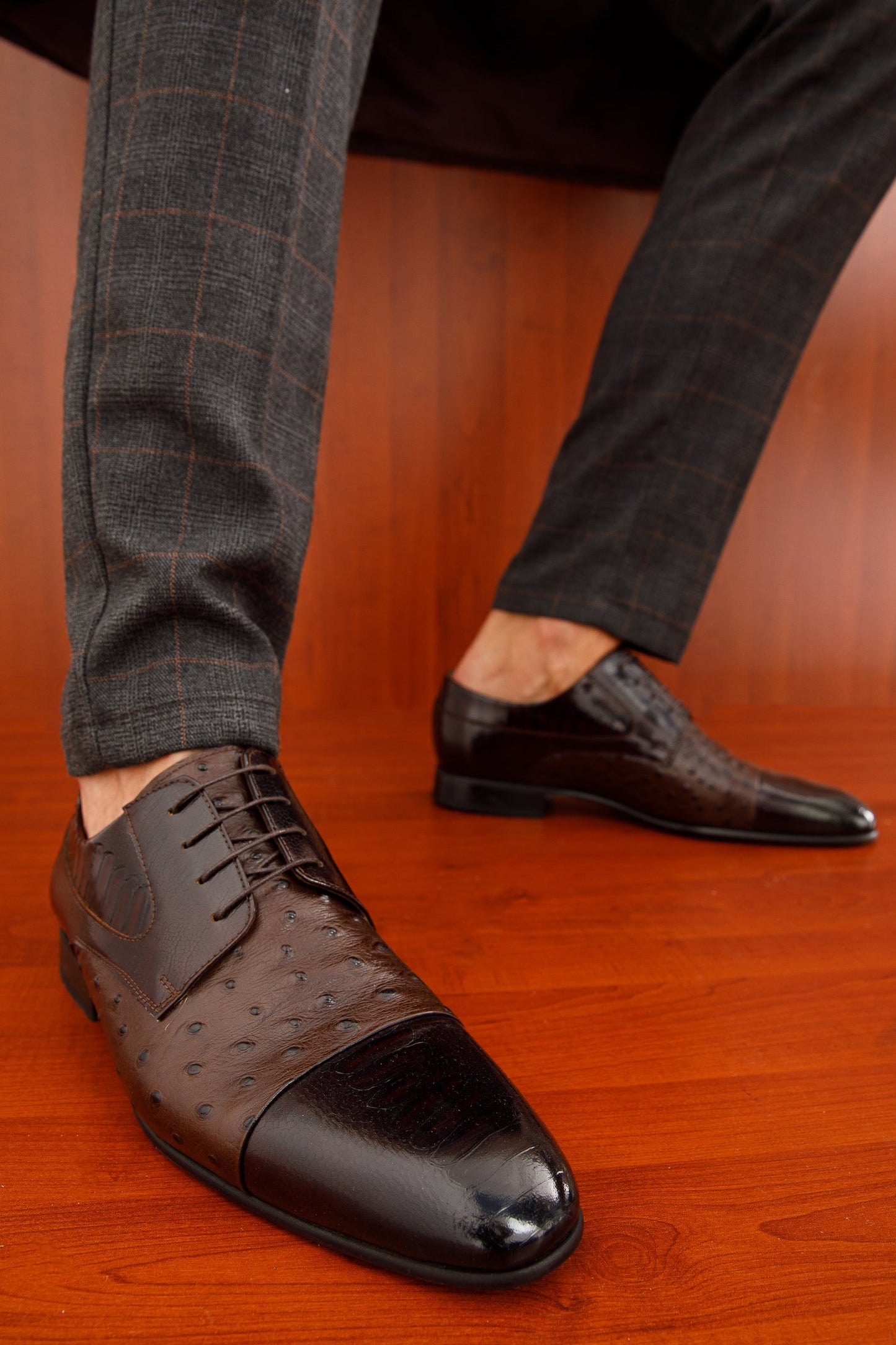 The Monterrey Brown Cap Toe Derby Men Shoe  Final Sale!