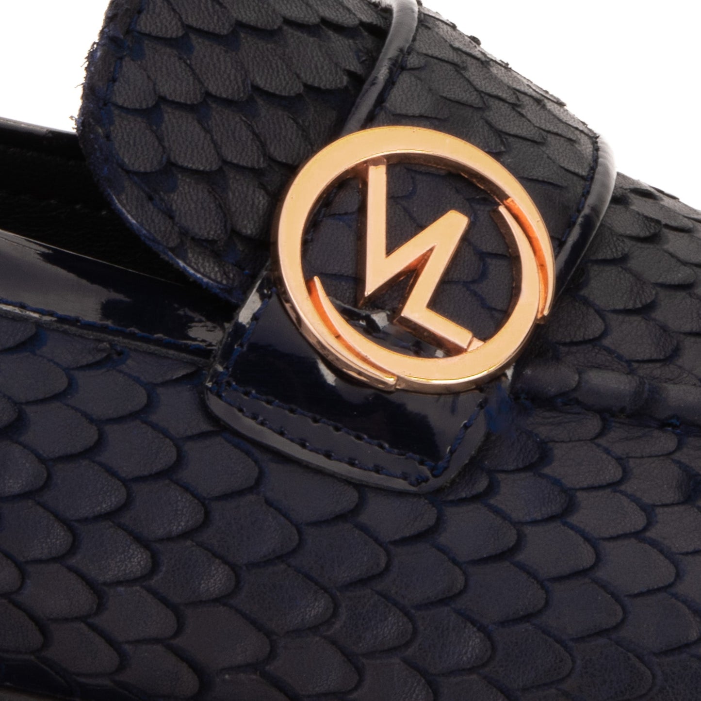 The Monarch Navy Blue Leather Men Dress Shoe