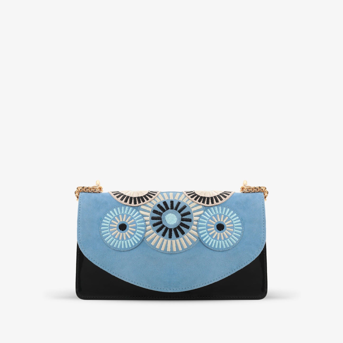 The Parama Blue Suede Leather Handbag